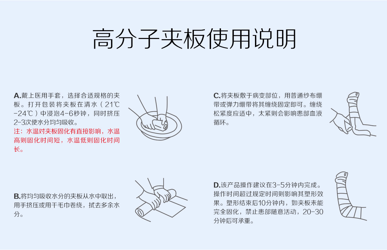 醫用高分子夾板使用說(shuō)明